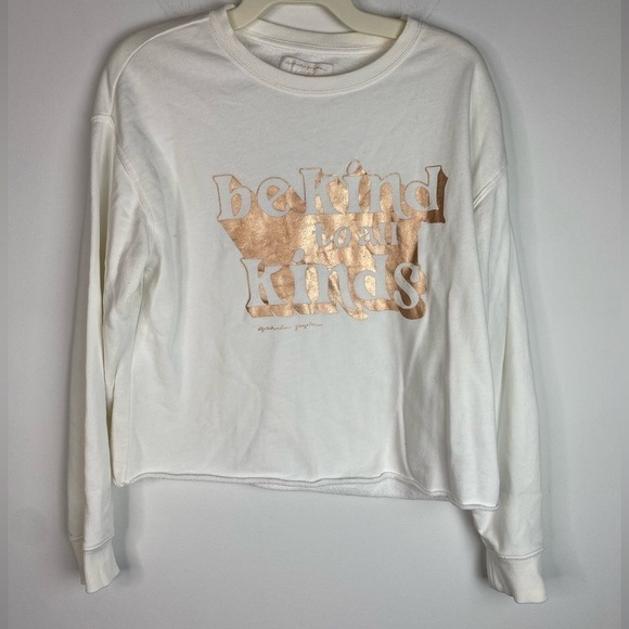 Spiritual Gangster Be Kind to All Kinds Top Medium White Crewneck - Picture 2 of 8